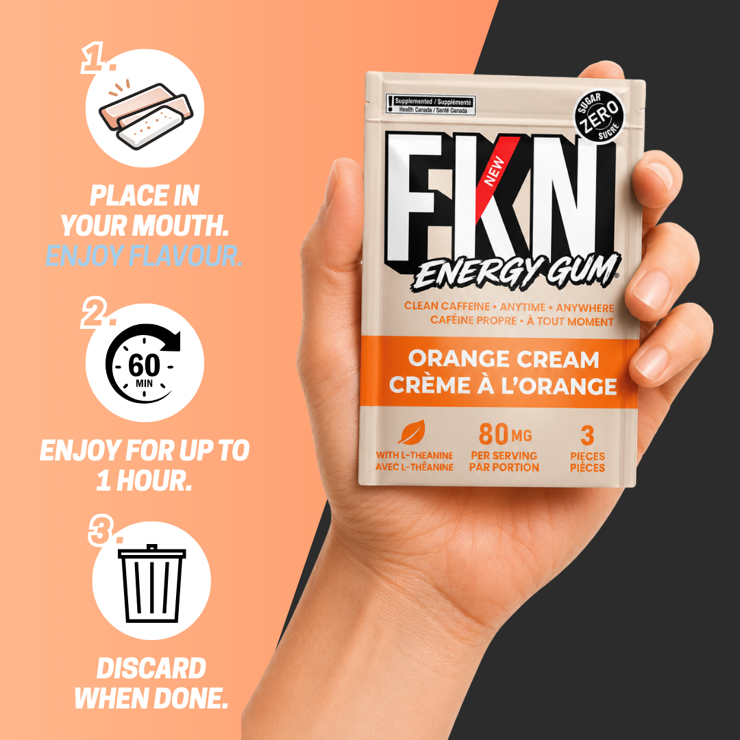 FKN Caffeine Gum Mini Pack (Orange Cream) (6 Pack)