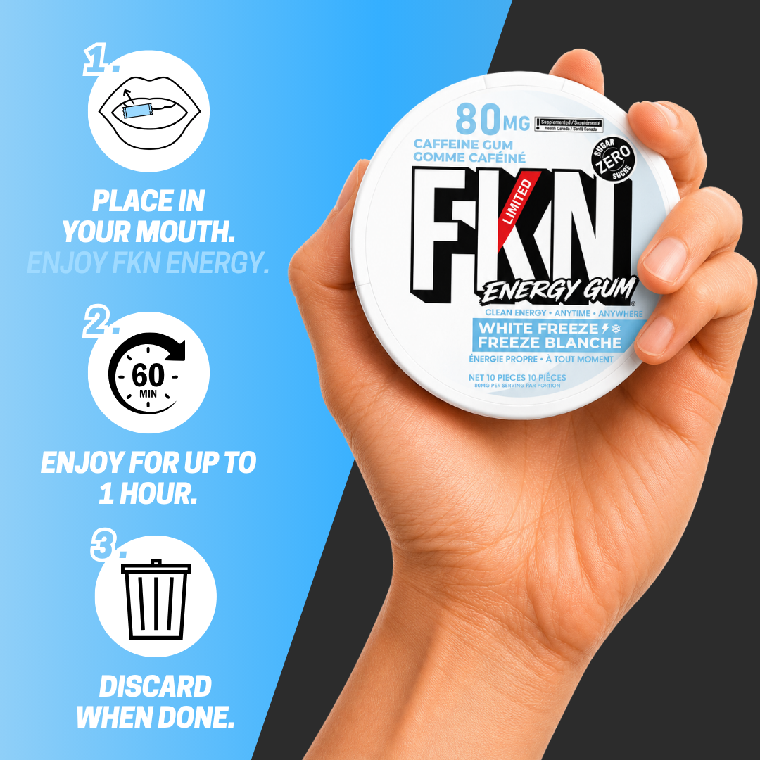 FKN Caffeine Gum (White Freeze)