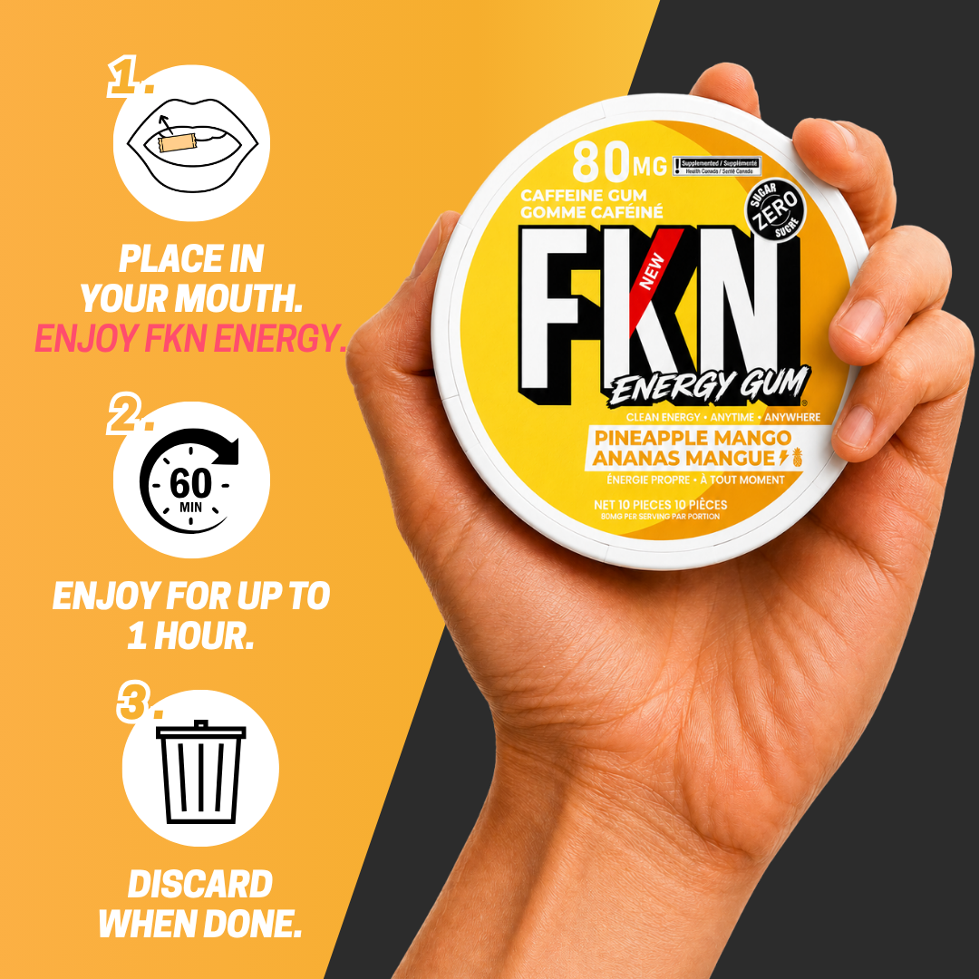 FKN Caffeine Gum (Pineapple Mango)