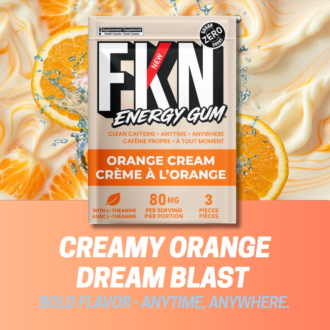 FKN Caffeine Gum Mini Pack (Orange Cream) (6 Pack)