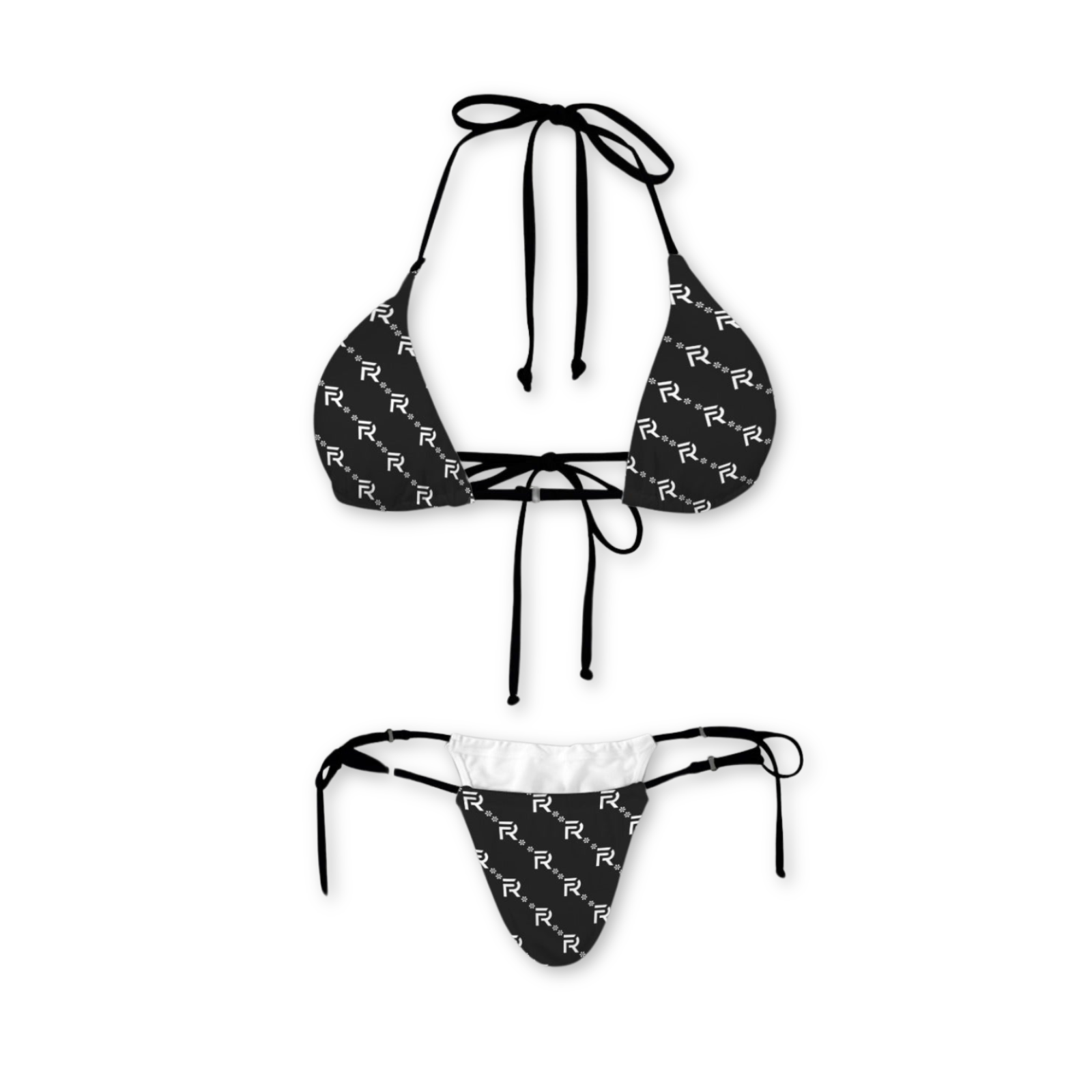 Monogram Logo Bikini Set (Black)