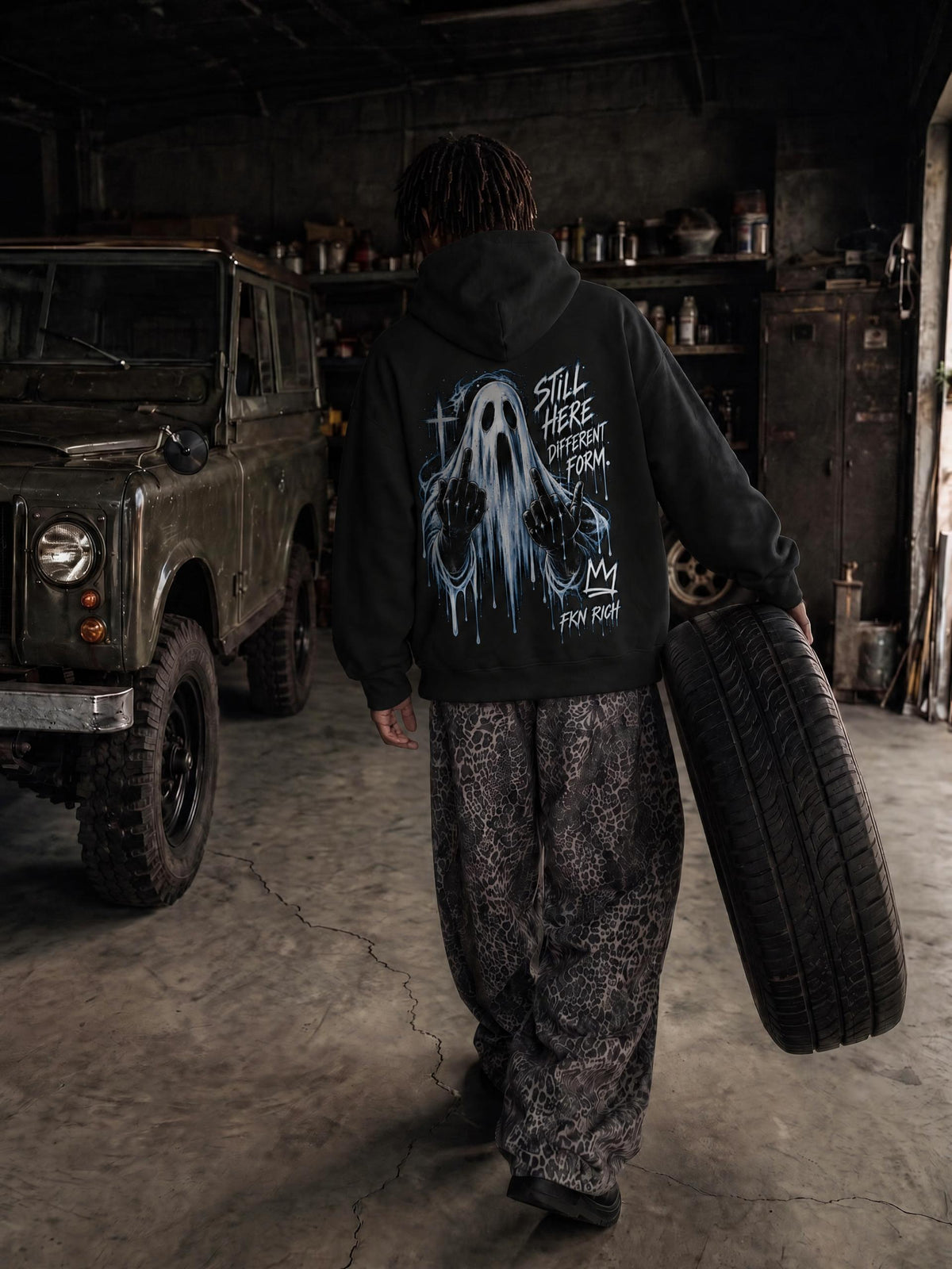 Afterimage Oversize Fleeced Hoodie