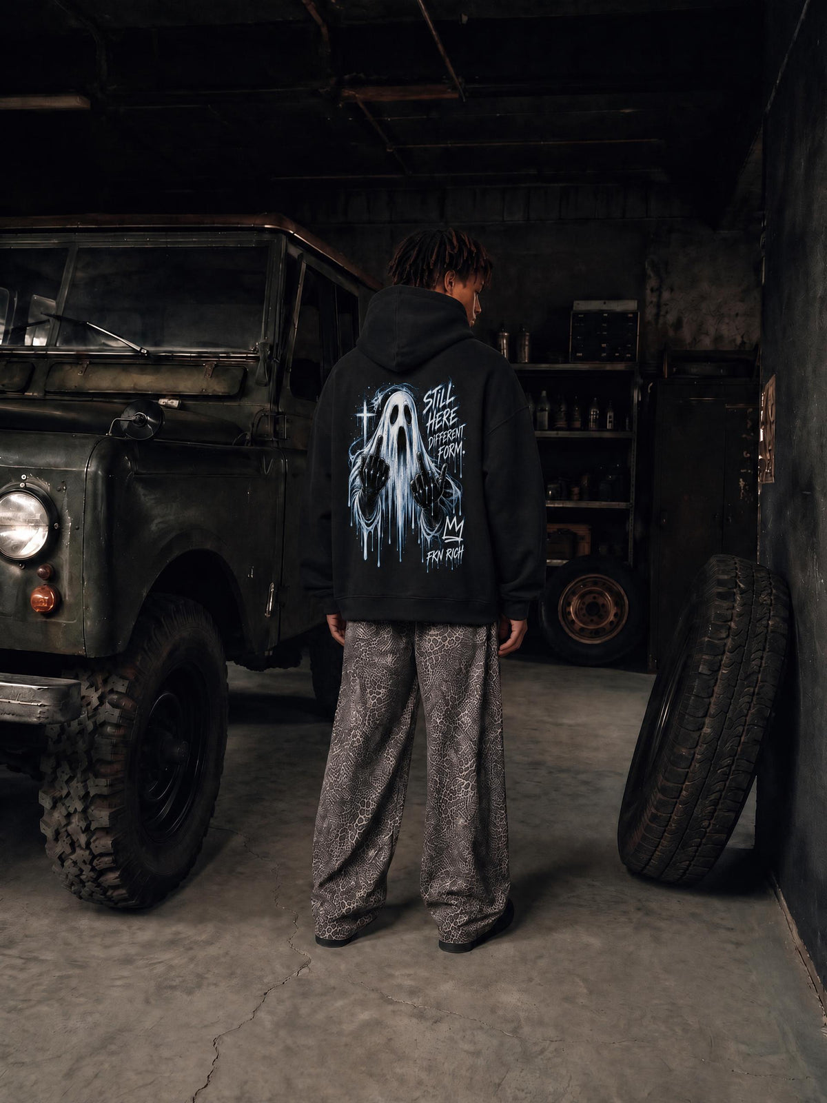 Afterimage Oversize Fleeced Hoodie