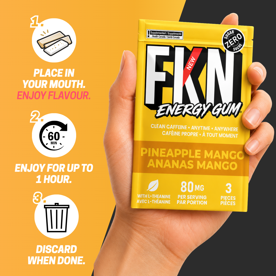 FKN Caffeine Gum Mini Pack (Pineapple Mango) (6 Pack)