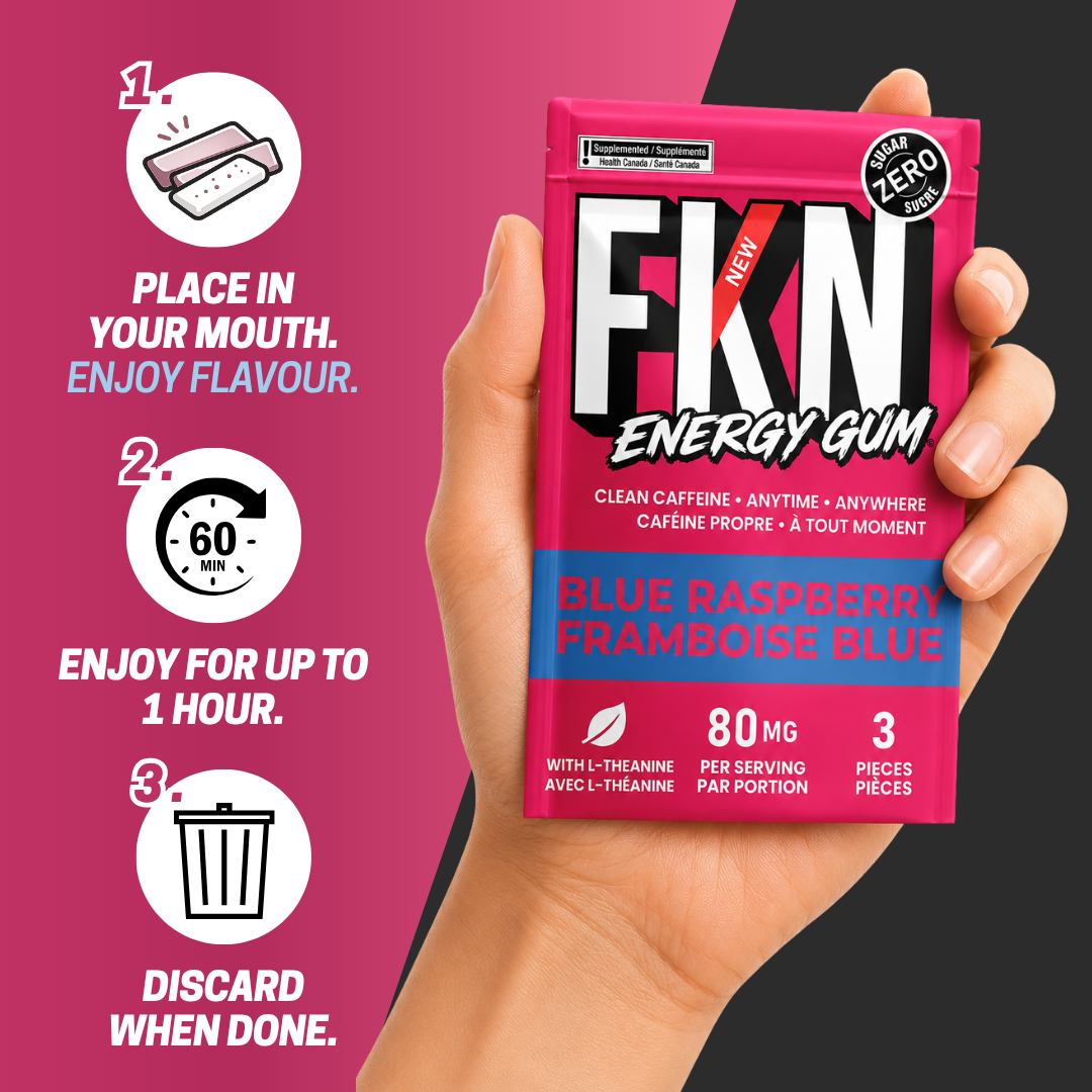 FKN Caffeine Gum Mini Pack (Blue Raspberry) (6 Pack)