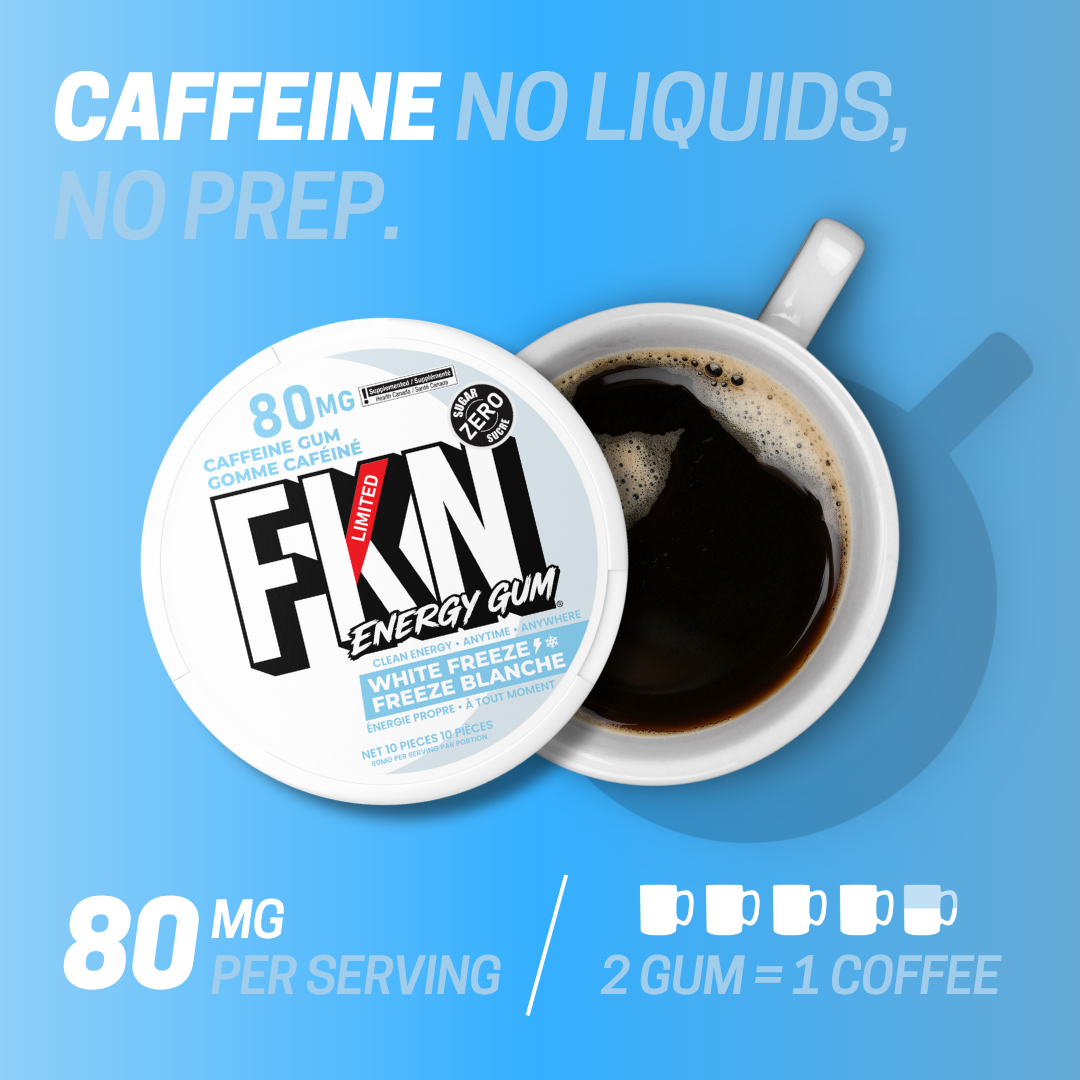 FKN Caffeine Gum (White Freeze)