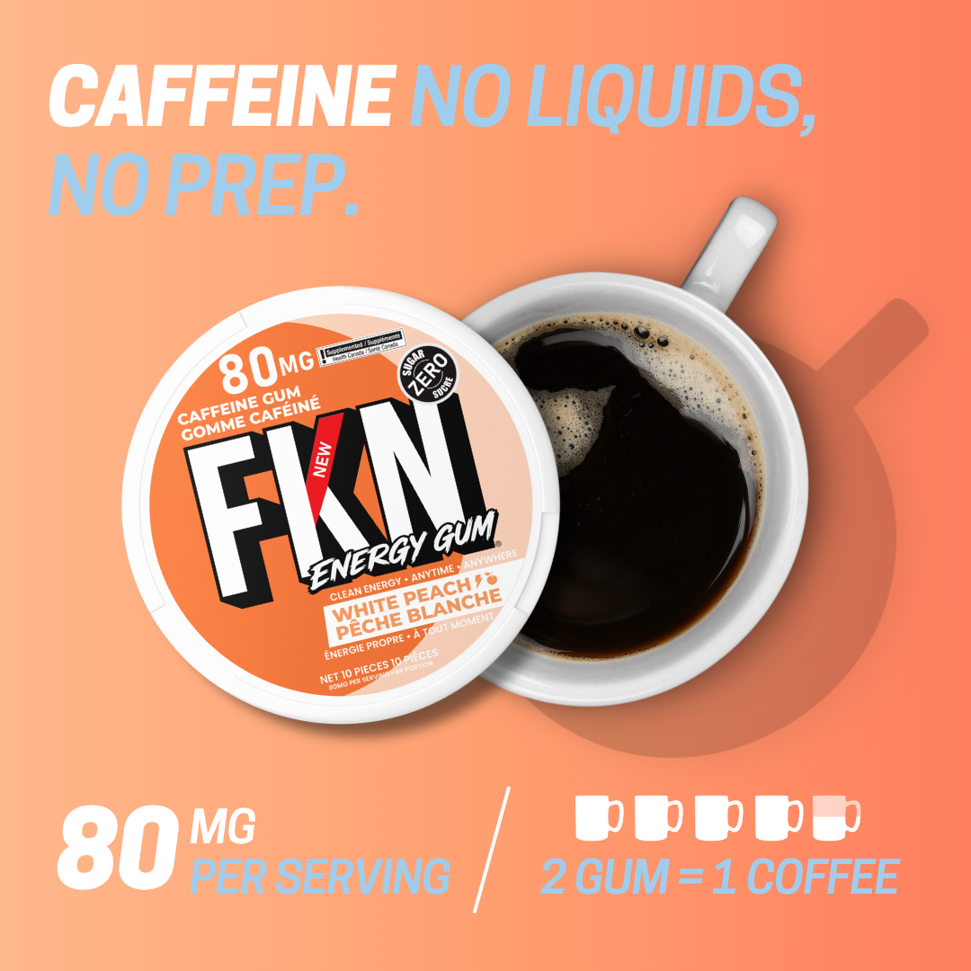 FKN Caffeine Gum (White Peach)