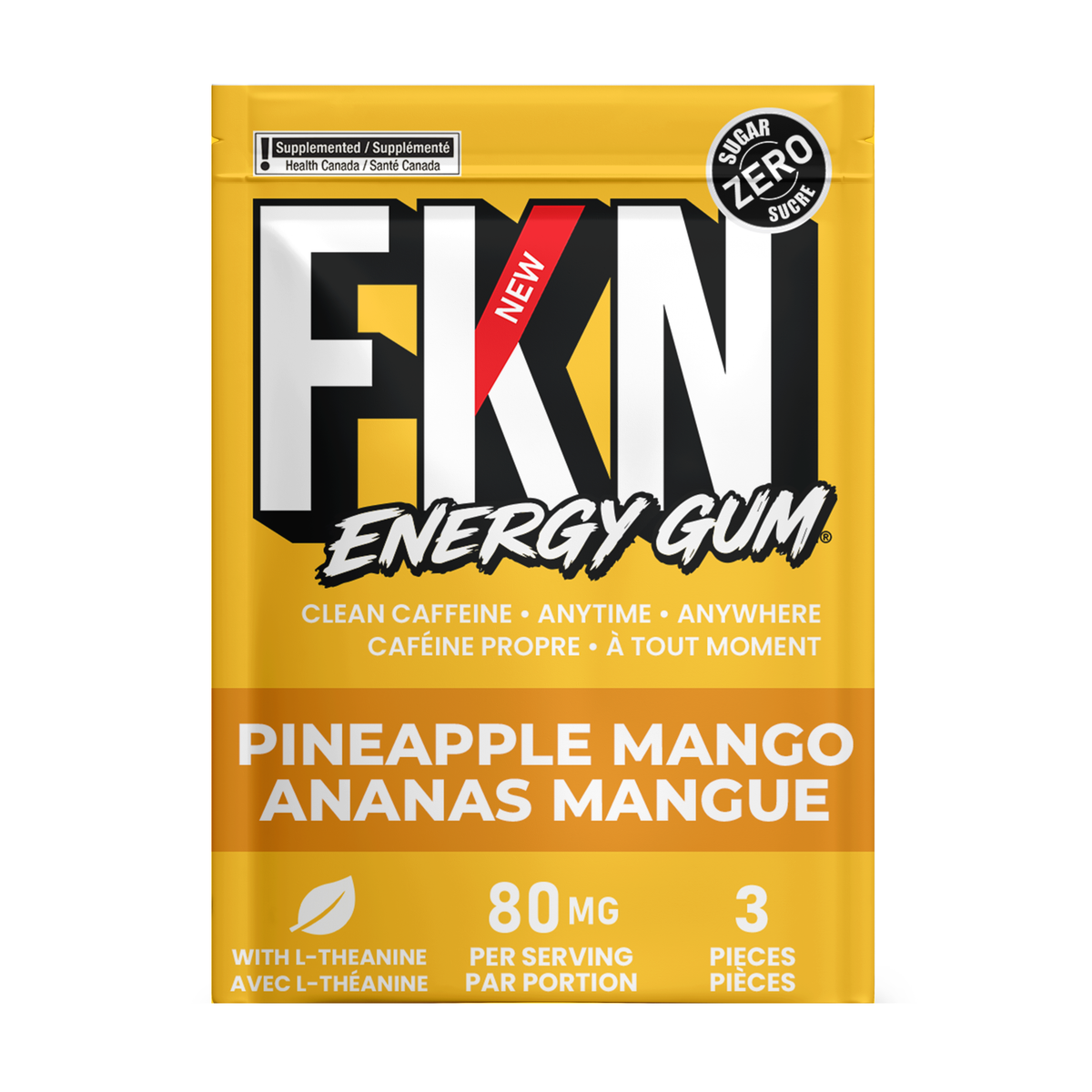 FKN Caffeine Gum Mini Pack (Pineapple Mango) (6 Pack)