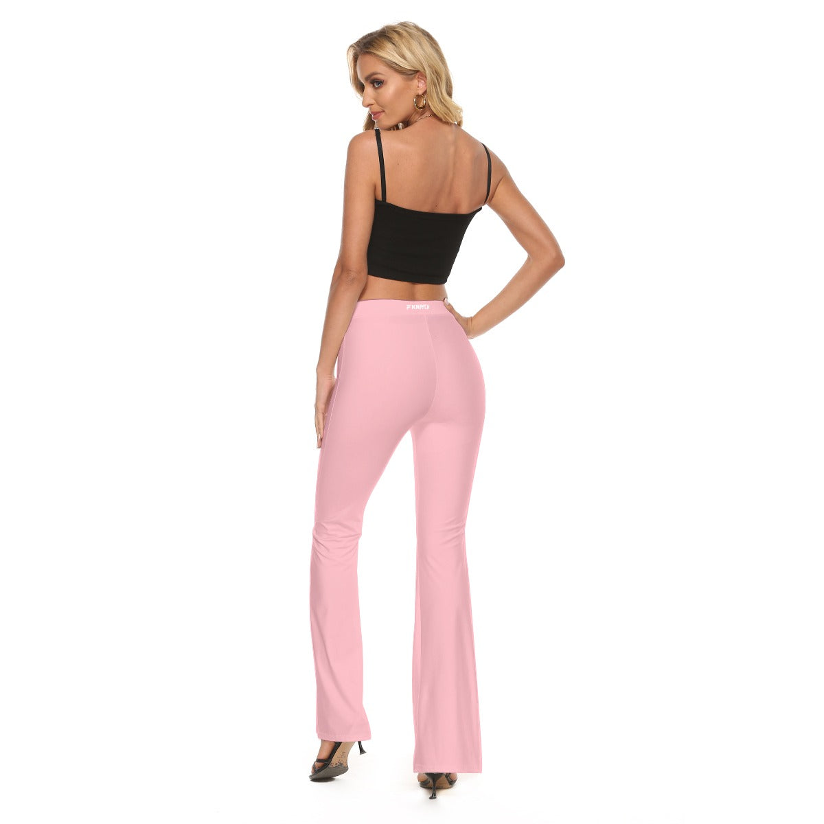 Low Rise Flare Leggings (Light Pink)