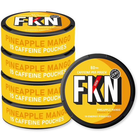 FKN Caffeine Pouches (Pineapple Mango) 80MG (Sleeve of 5)