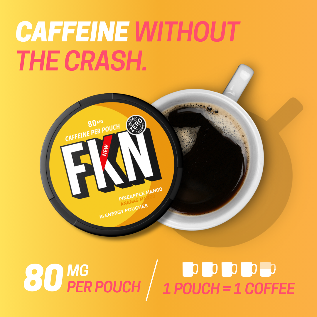 FKN Caffeine Pouches (Pineapple Mango) 80MG (Sleeve of 5)