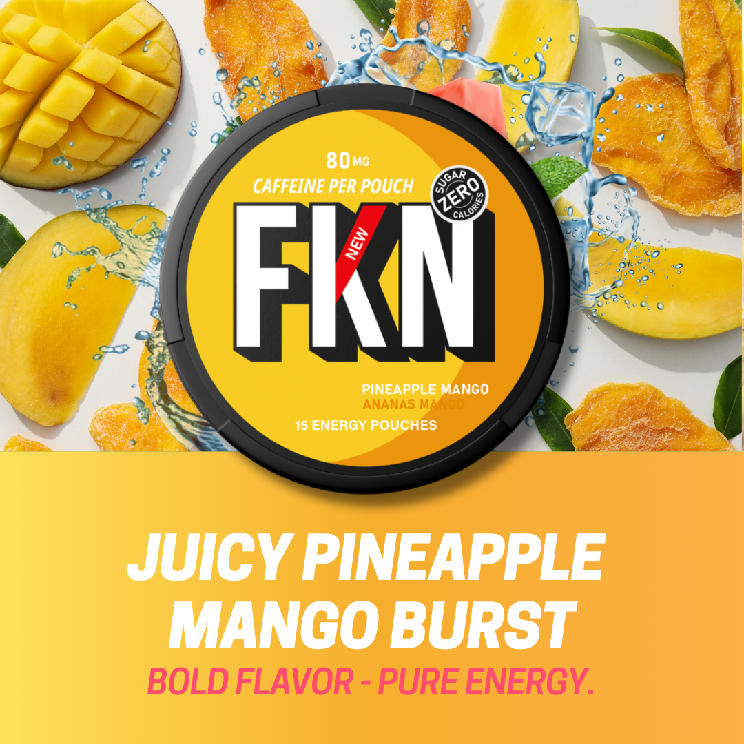 FKN Caffeine Pouches (Pineapple Mango) 80MG (Sleeve of 5)