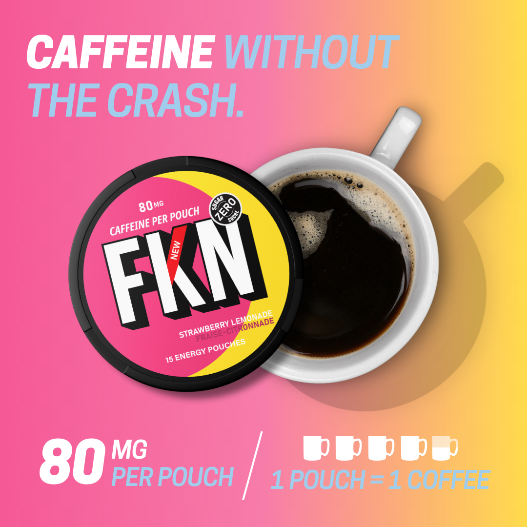 FKN Caffeine Pouches (Strawberry Lemonade) 80MG (Sleeve of 5)