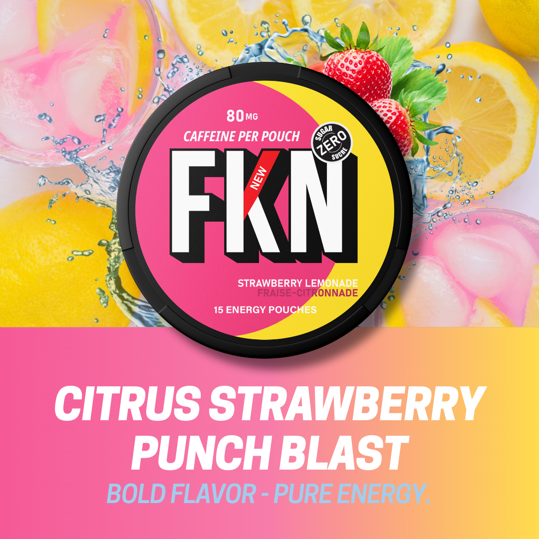 FKN Caffeine Pouches (Strawberry Lemonade) 80MG (Sleeve of 5)