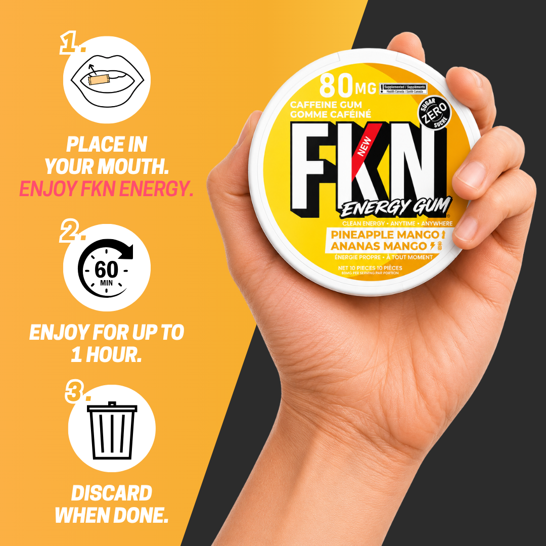 FKN Caffeine Gum (Pineapple Mango)