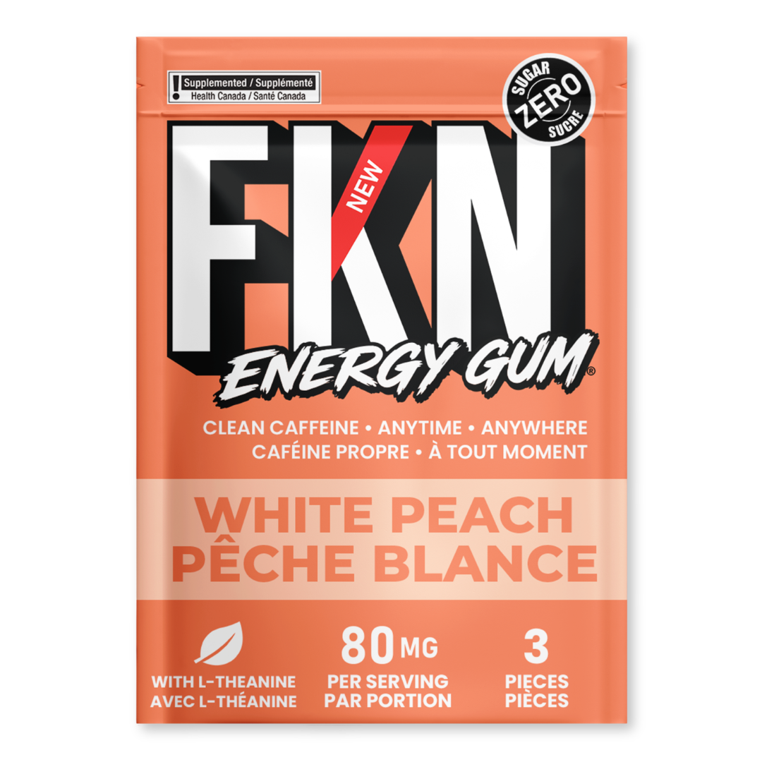 FKN Caffeine Gum Mini Pack (White Peach) (6 Pack)