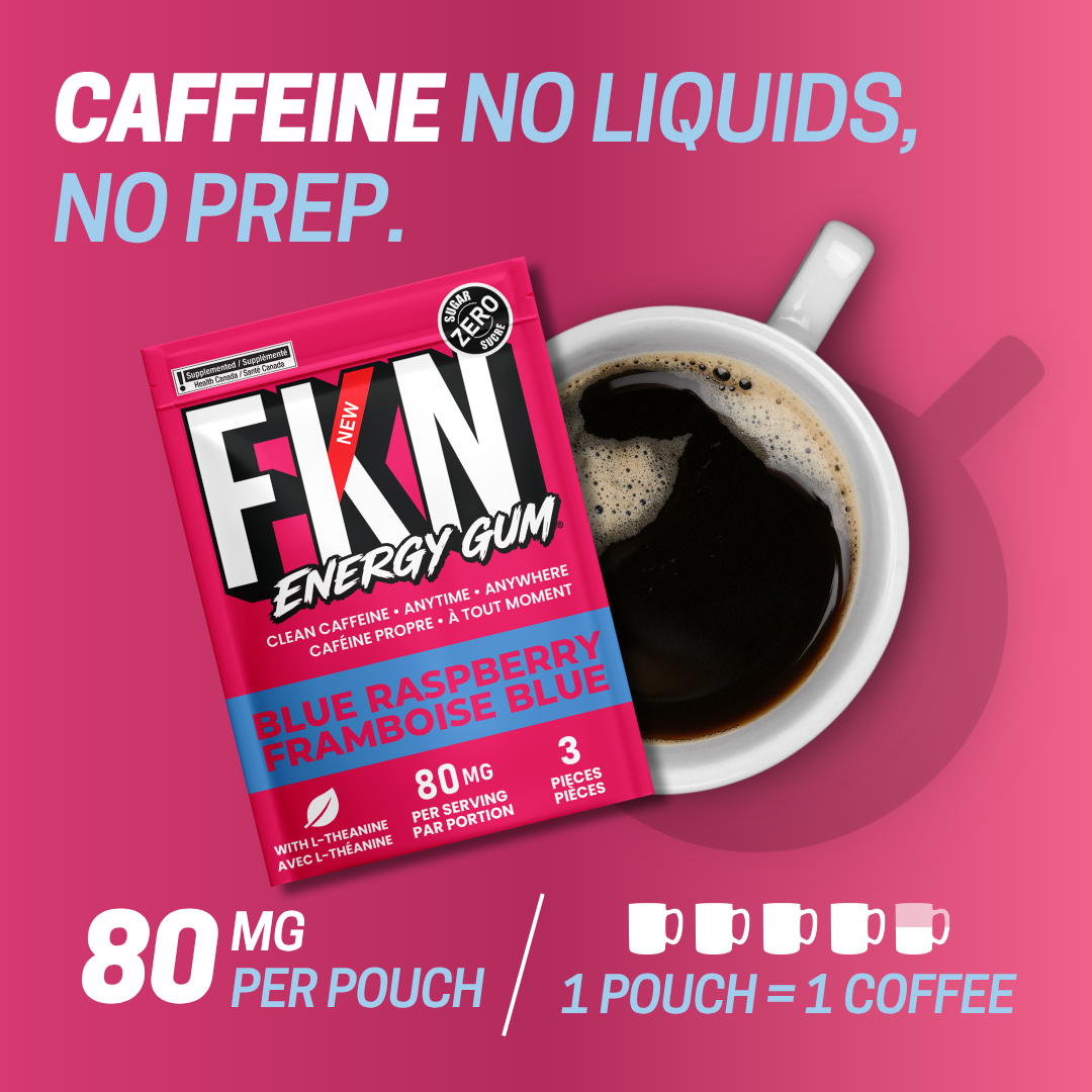 FKN Caffeine Gum Mini Pack (Blue Raspberry) (6 Pack)
