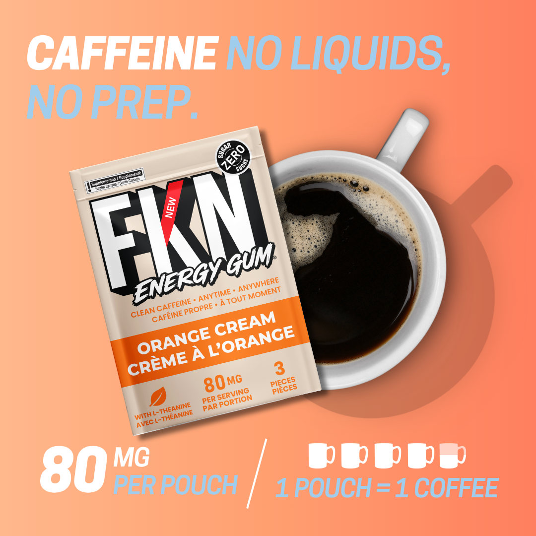FKN Caffeine Gum Mini Pack (Orange Cream) (6 Pack)