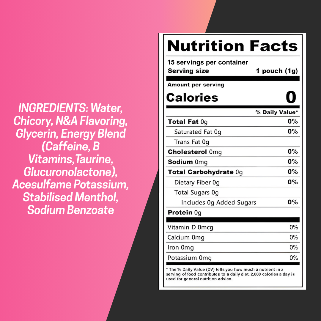 FKN Caffeine Pouches (Strawberry Lemonade) 80MG (Sleeve of 5)