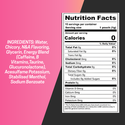 FKN Caffeine Pouches (Strawberry Lemonade) 80MG (Sleeve of 5)