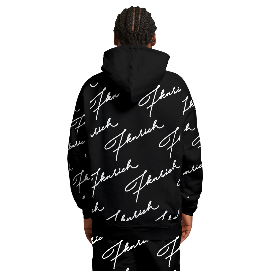 Script Tracksuit Sweats (Black)