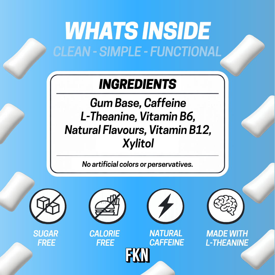 FKN Caffeine Gum (White Freeze)