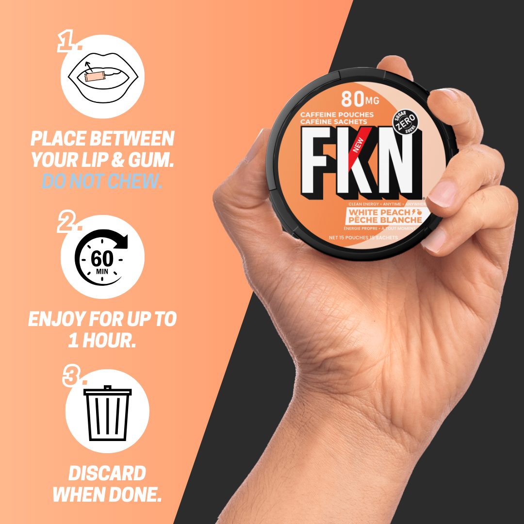 FKN Caffeine Pouches (White Peach) 80MG