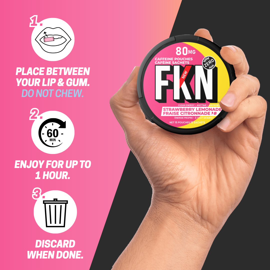 FKN Caffeine Pouches (Strawberry Lemonade) 80MG