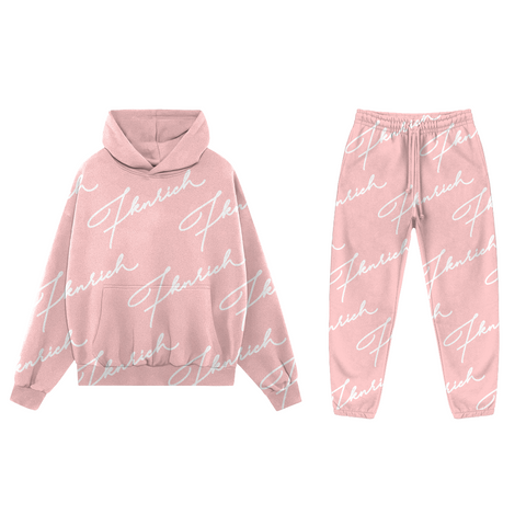 Script Tracksuit Set (Pink)