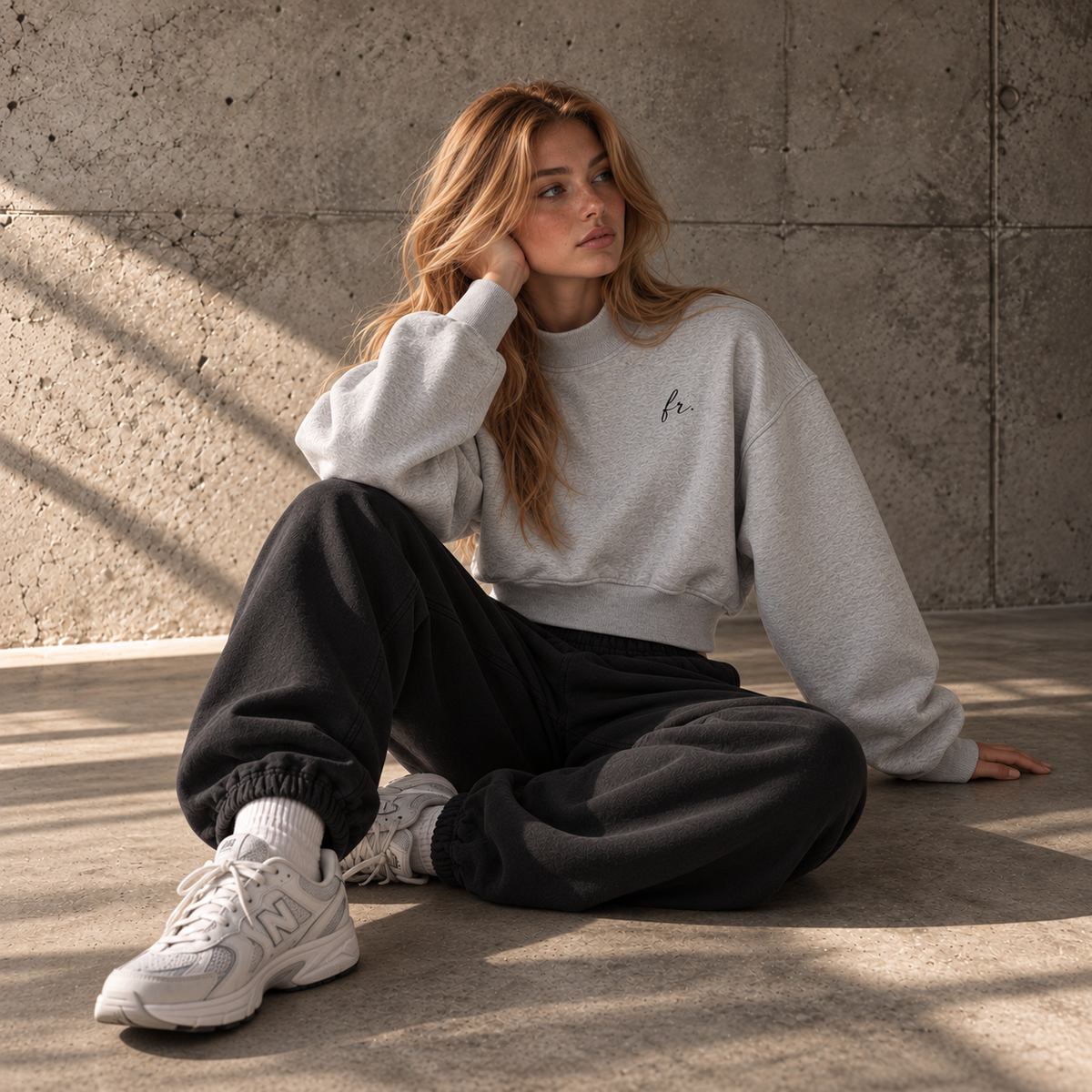 Women's Crop Mock Neck Sweatshirt