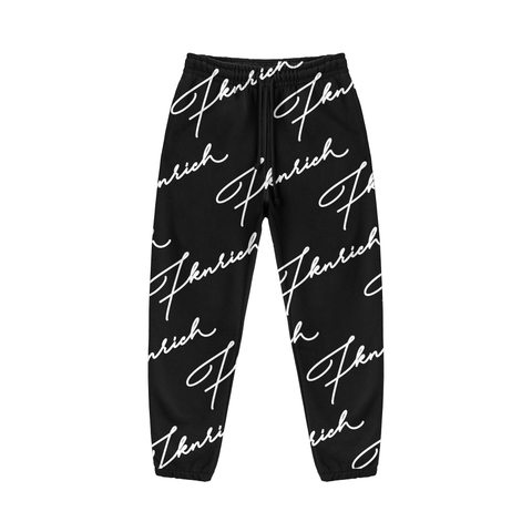 Script Tracksuit Sweats (Black)