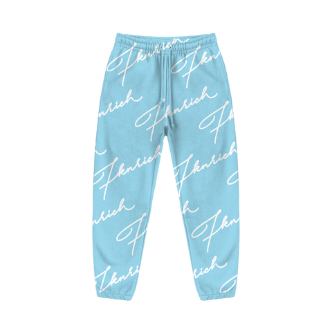 Script Tracksuit Sweats (Baby Blue)