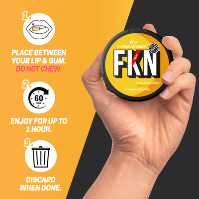FKN Caffeine Pouches (Pineapple Mango) 80MG (Sleeve of 5)