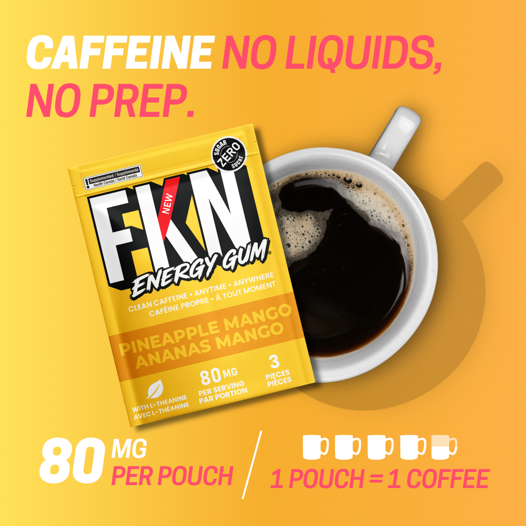 FKN Caffeine Gum Mini Pack (Pineapple Mango) (6 Pack)