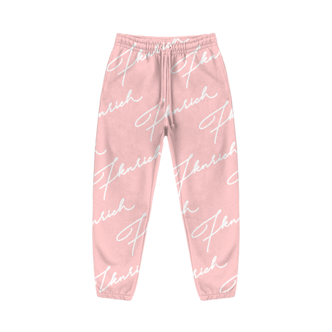 Script Tracksuit Sweats (Pink)