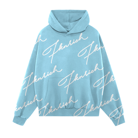 Scipt Tracksuit Hoodie (Baby Blue)