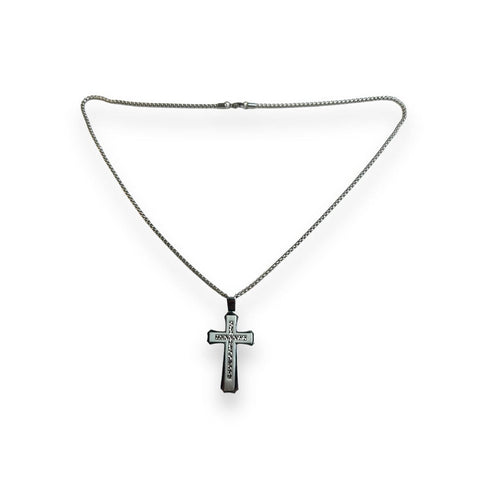 Silver Cross Pendant and Necklace