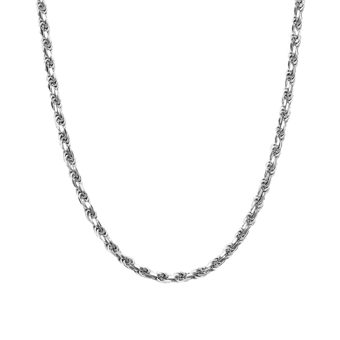 Rope 3mm White Gold Chain