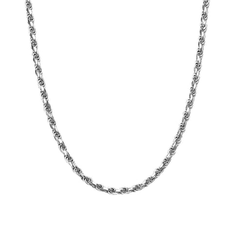 Rope 3mm White Gold Chain