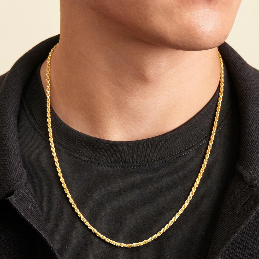 Rope 3mm Gold Chain (Free VIP Offer)