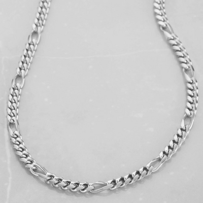 Figaro 3mm White Gold Chain