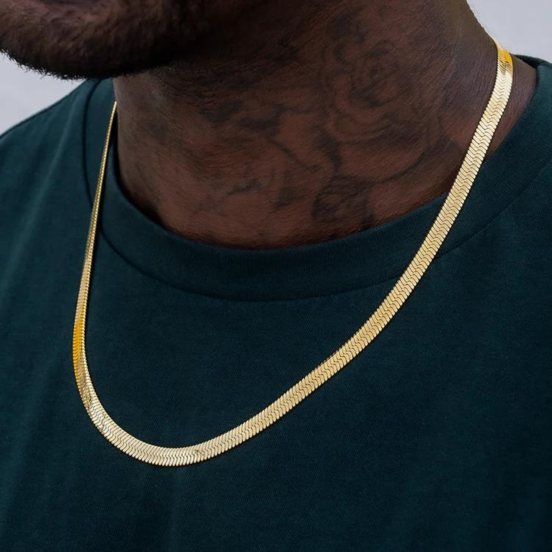 Herringbone 4mm Gold Chain