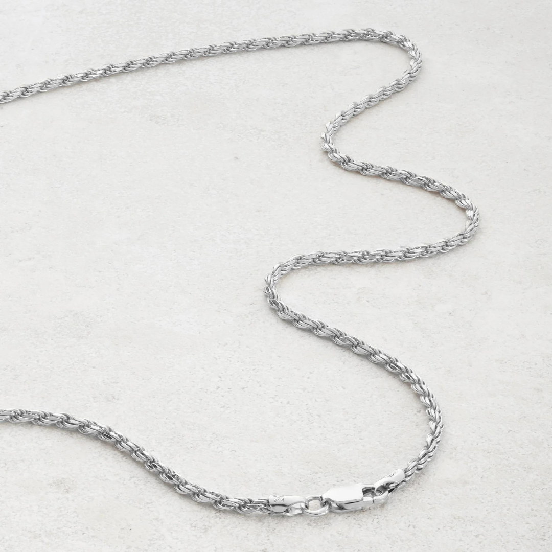 Rope 3mm White Gold Chain (Free VIP Offer)