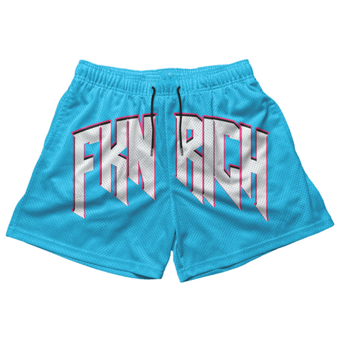 Script Shorts (Baby Blue)