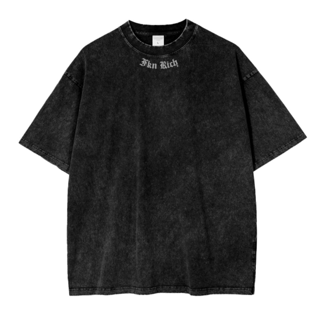 FKNRICH Signature Washed Tee (Black)