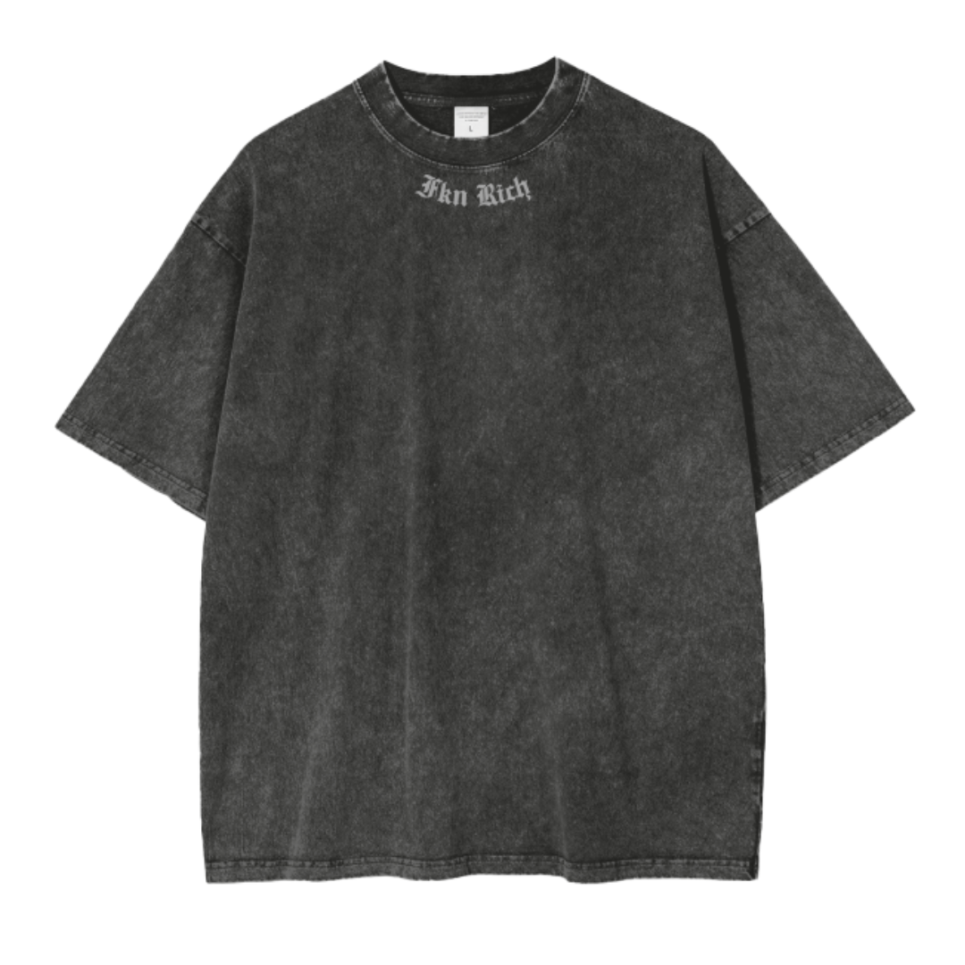 FKNRICH Signature Washed Tee (Grey)