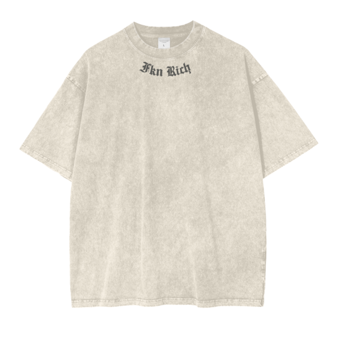 FKNRICH Signature Washed Tee (Beige)