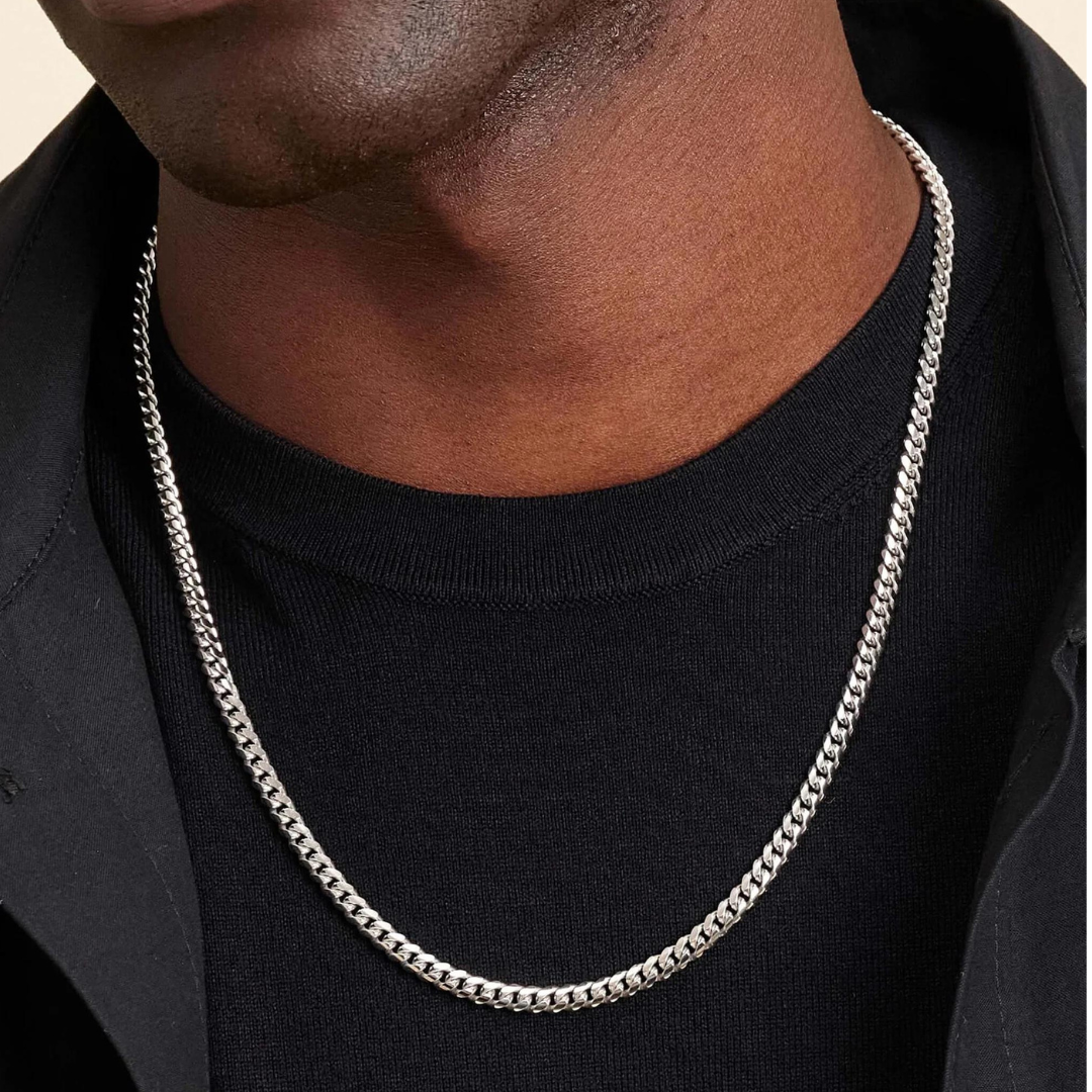 Cuban 5mm White Gold Chain