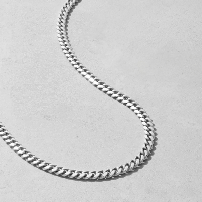 Cuban 5mm White Gold Chain