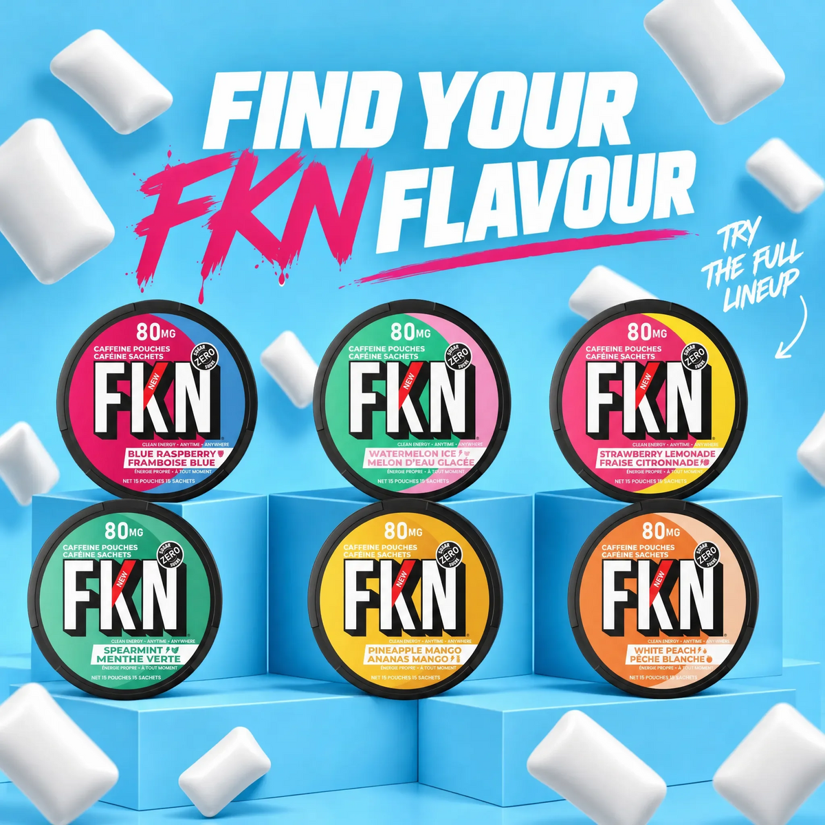FKN Caffeine Pouches - Find Your FKN Flavour lineup
